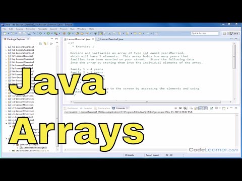 Learn Java Exercise 01x Creating Arrays Accessing Elements