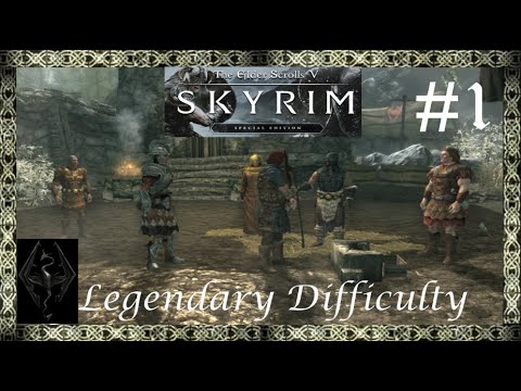 Skyrim Legendary Difficulty Part 1 - Helgen in flames