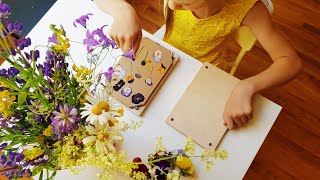 How to press flowers at home. Flower Press Kit. Craft idea for kids and adults.