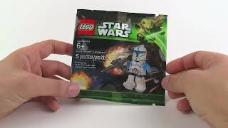 🔄 LEGO Star Wars Clone Trooper Lieutenant promotional polybag minifig review! re upload 20131026
