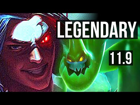 KAYN vs ZAC (JUNGLE) | 12/1/3, Quadra, Legendary, 800+ games | BR Master | v11.9
