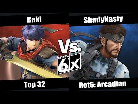 ROT6 Arcadian Top 32 - Baki (Ike) vs ShadyNasty (Snake) SSBU Singles