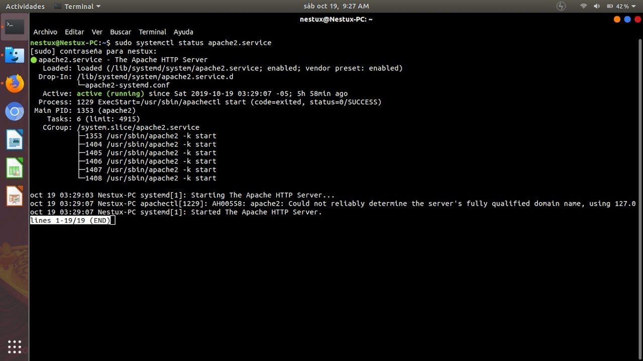 Administrar los servicios con systemctl en ubuntu 18.04