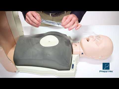 Prestan Professional Manikin Installing a Face Shield / Lung Bag