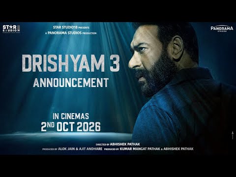Drishyam 3 Announcement | In cinemas 2 Oct 2026 | Ajay Devgn | Tabu | Shriya Saran | Abhishek Pathak