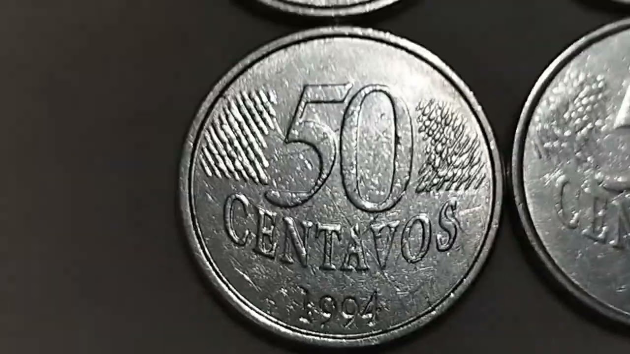 @1598-MOEDAS 50 CENTAVOS  REAL 1994/95-SE DEU BEM QUEM TEM UMA DESSA -VALOR EM $15,00/$60,00 REAIS.