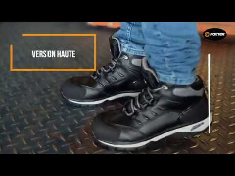 Basses Chaussures de sécurité Foxter Baskets de Travail S1P SRC HRO SafetyKey : Grand Confort Hommes Légères et Respirantes 