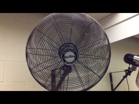 Air King industrial wall fan.