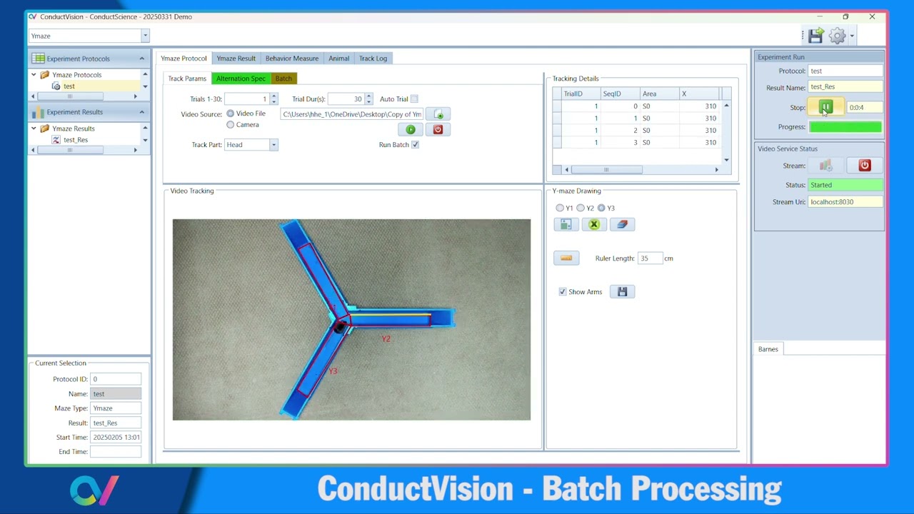 ConductVision Features: Batch Processing Results