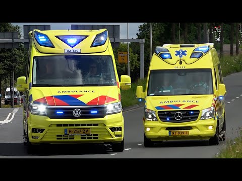 A1, Otaris Ambulances 02-130 Hurdegaryp & 02-112 Leeuwarden in Leeuwarden