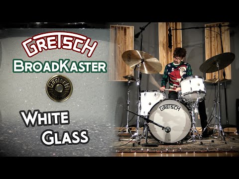 GORGEOUS Gretsch BroadKaster Drum Kit - White Glass