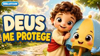 Guarda-Chuvinha da Proteção de Deus ☔ Música Infantil Cristã sobre Proteção e Confiança | Bibliatoon