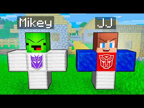 JJ vs Mikey: TRANSFORMERS GOLEM BATTLE in Minecraft - Maizen
