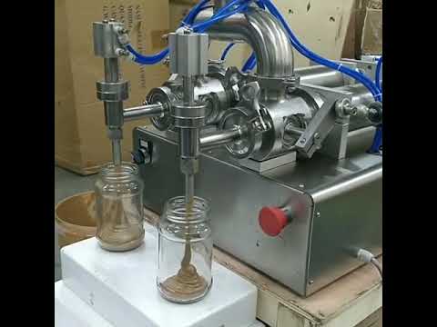 DOUBLE NOZZLE PNEUMATIC PASTE FILLING MACHINE FOOD GRADE