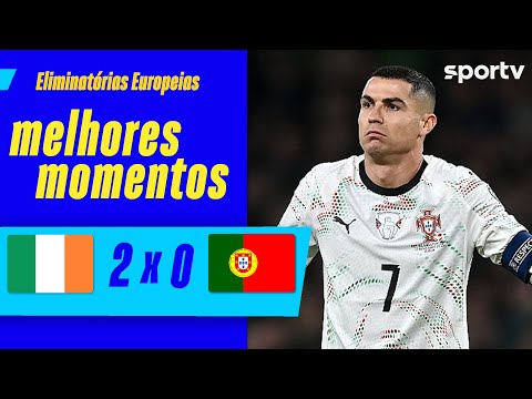 Gols e lances de Irlanda x Portugal