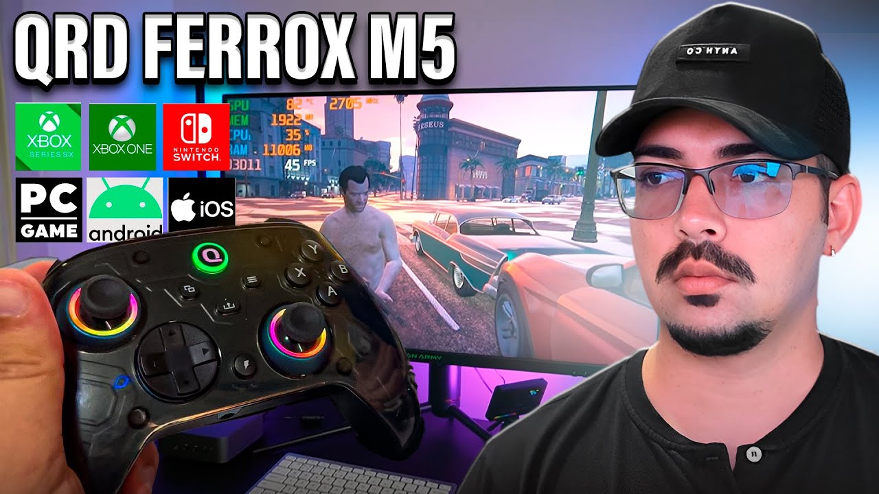 Achei o CONTROLE SUPREMO? Funciona em TUDO (Xbox, PC, Switch) 🤯 QRD Ferrox M5