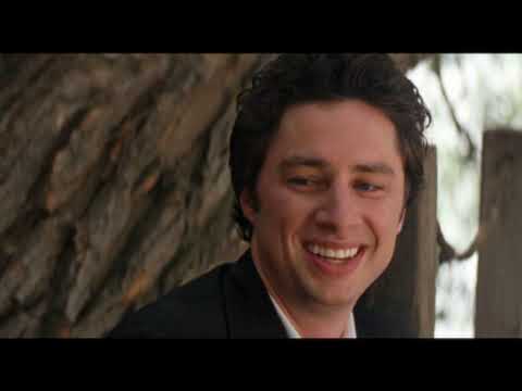 The Last Kiss (2006) trailer frame with Zach Braff and Rachel Bilson outside a campus party