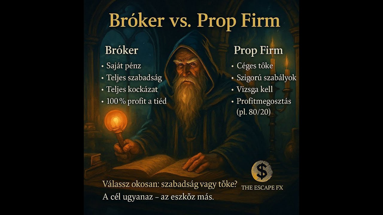 The Escape FX Podcast - Bróker vagy Prop Firm? Útmutató  – Kockázatok, előnyök, hátrányok, működés thumbnail