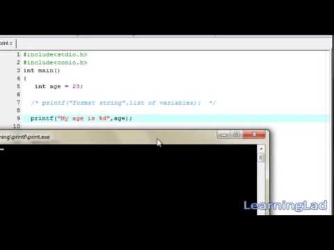 06 Printf Function In C Programming Language Video Tutorials