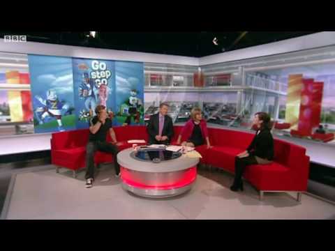 Magnus Scheving & Julianna Mauriello at BBC Breakfast (LazyTown)