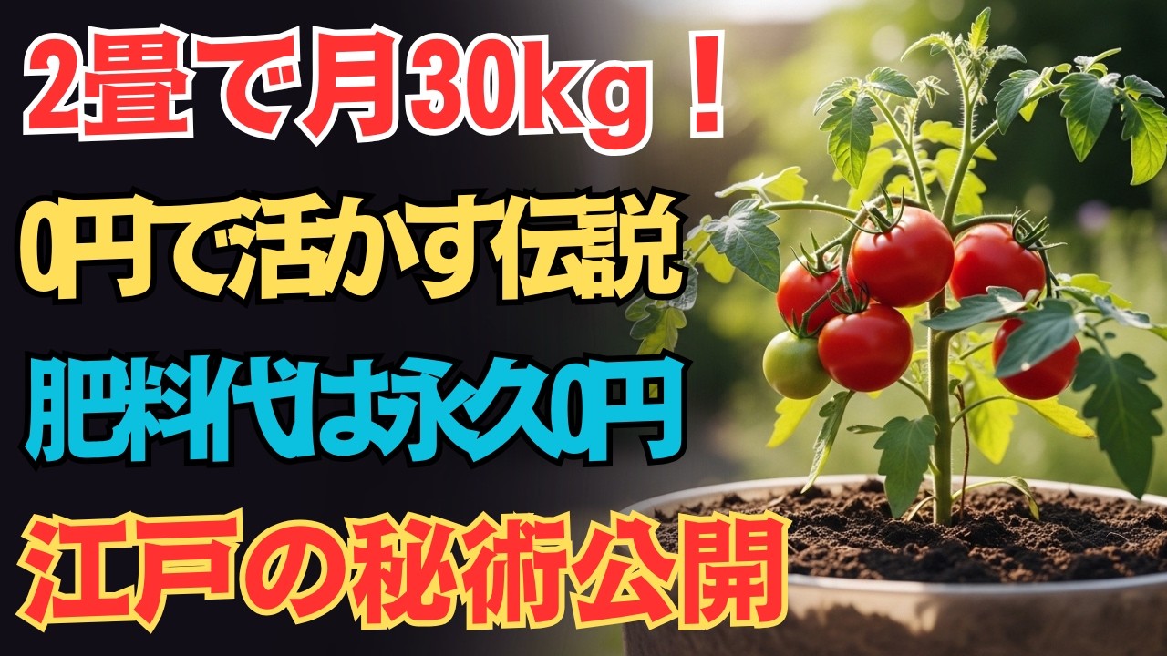 2畳で月30kgの収穫量 — お金をかけない江戸の秘伝農法