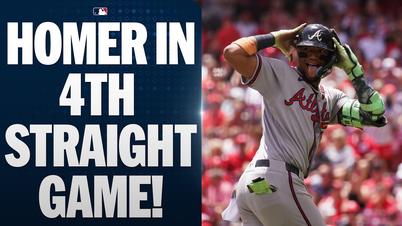 Ronald Acuña Jr. homers for a 4TH STRAIGHT GAME! 😤💥 (5 HRs in 4 GAMES!)