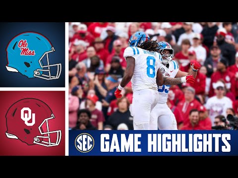 No. 8 Ole Miss Rebels at No. 13 Oklahoma Sooners | Game Highlights | 2025 SEC Football