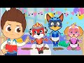 FIVE LITTLE SUPERHEROES ‍ ️ With The Superhero Dog Patrol Jumping On The Bed