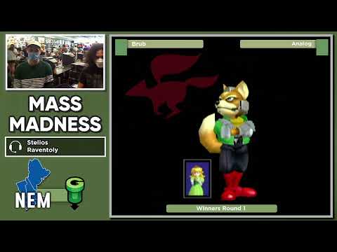 Mass Madness 40 SSBM - Brub (Fox) vs. Analog (Peach) - Melee WR1