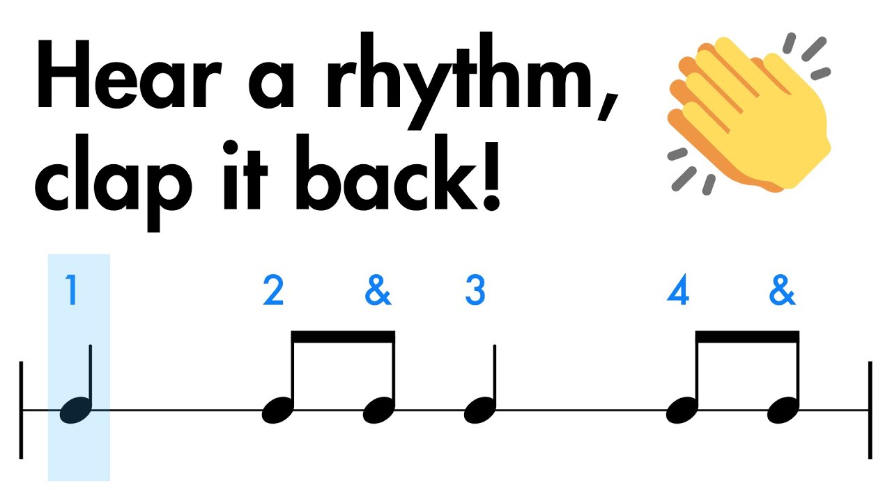 Rhythm Clap Along - Level 1 to 3  (For Beginners/Kids) 👂🎵👏