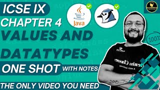 Values and Datatypes Icse class 9 chapter 4 | computer application class 9 | session 2024-25 restart