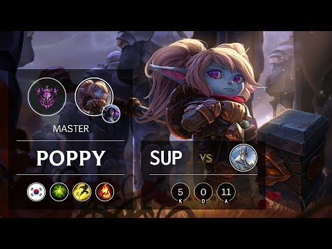 Poppy Support vs Galio - KR Master Patch 9.8