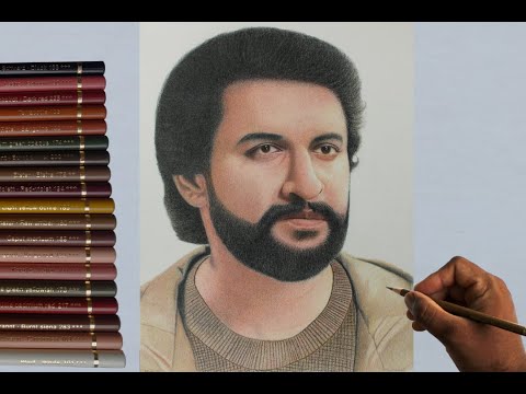 Coloured Pencil Drawing of Natural Star Nani | Realistic Portrait of Indian Actor