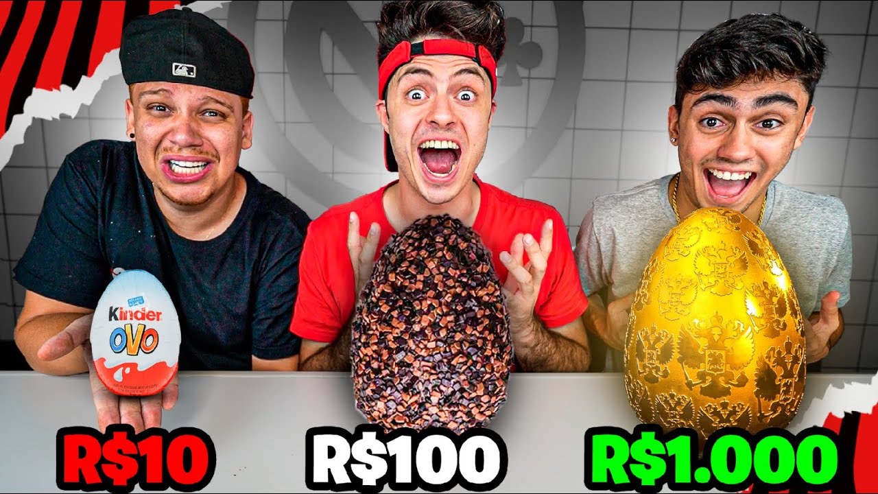 OVOS DE PÁSCOA DE R$10, R$100 OU R$1000! - Desafio