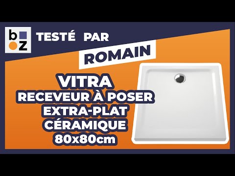 Receveur à poser extra-plat en céramique - 80x80 cm VITRA