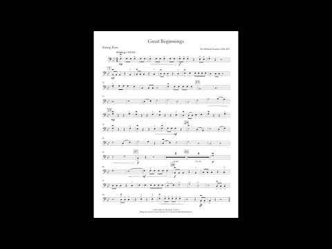 Great Beginnings (String Bass part) by Michael Kamuf