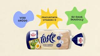Vilniaus duona Toste viso grūdo skrudinimo duona