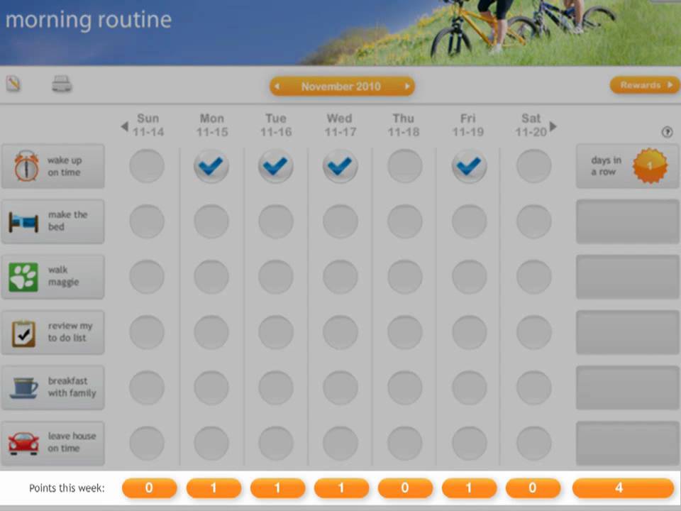 Goalforit.com - Habits & Daily Goals Chart Overview