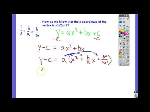 Deriving Vertex Form from Standard Form