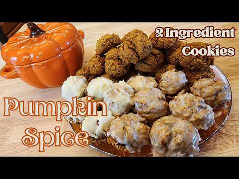 2 Ingredient Pumpkin Spice Cookie - Easy Fall Treat - The Hillbilly Kitchen #pumpkinspice #trending