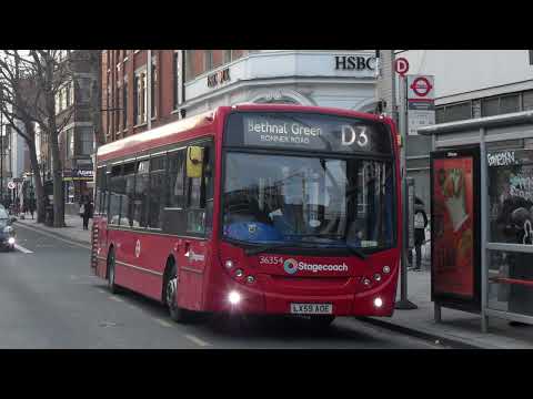 Enviro 200 Stagecoach London (NEW Logo) 36354 LX59AOE on a Route D3 Leaving at Bethnal Green Station