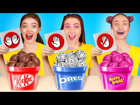 NO HANDS Vs ONE HAND Vs TWO HANDS Eating Challenge ✨ Easy Hacks by 123 GO!