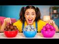 NO HANDS Vs ONE HAND Vs TWO HANDS Eating Challenge Easy Hacks By 123 GO