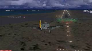 FSX Bf-109 landing in Bermuda