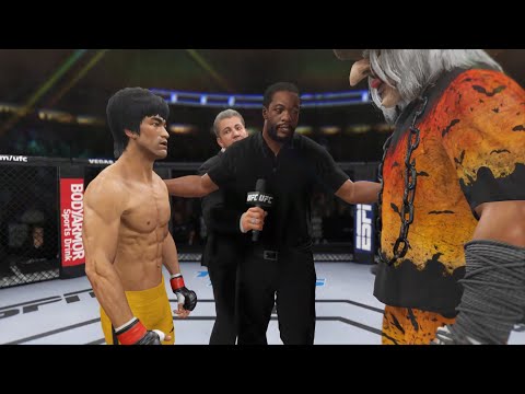 Bruce Lee vs. Warlock - EA Sports UFC 4 - Epic Fight 🔥🐲