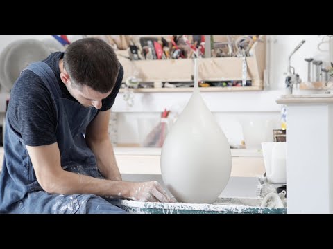 Throwing A Porcelain Bottle Form With Long Neck - Matt Horne Pottery
