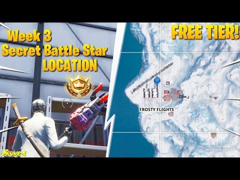 Fortnite Week 3 Secret Battle Star Location, Season 7! (Free Tier!)