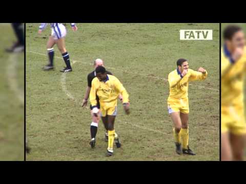 Stan Collymore scores 2 for Southend vs Huddersfield, FA Cup Fourth Round 1992-93