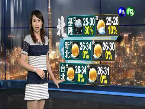 2013.09.08華視晚間氣象 連珮貝主播