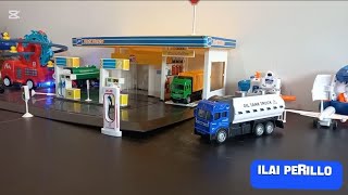 Puxar para atrás e soltar.Caminhão,Vans, Lamborguini e Caminhão de Bombeiros 